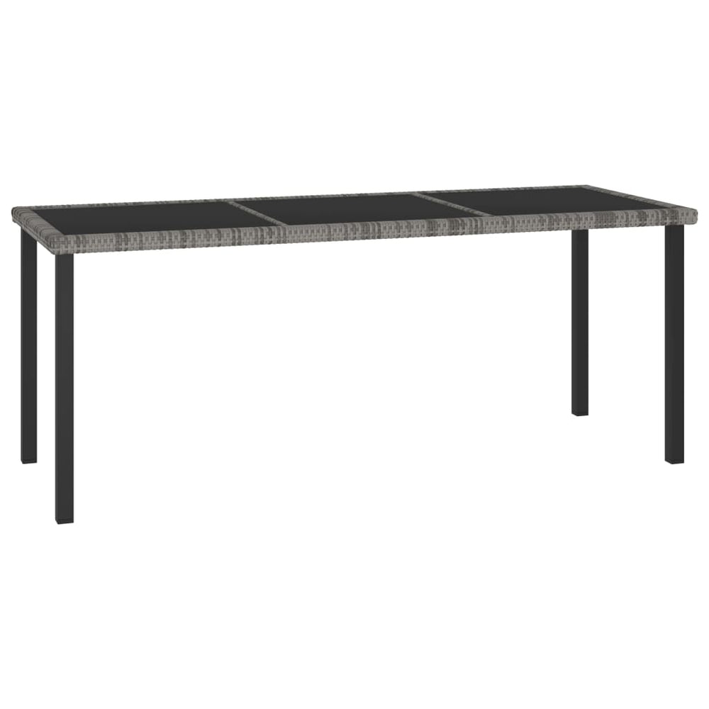 Tuintafel 180x70x73 cm poly rattan grijs MeubelReus