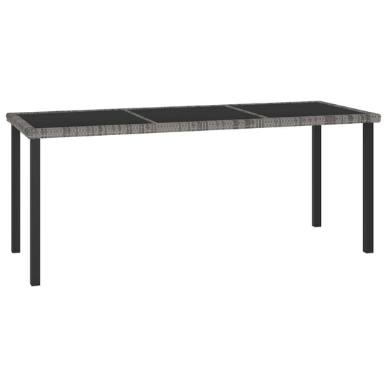 Tuintafel 180x70x73 cm poly rattan grijs MeubelReus