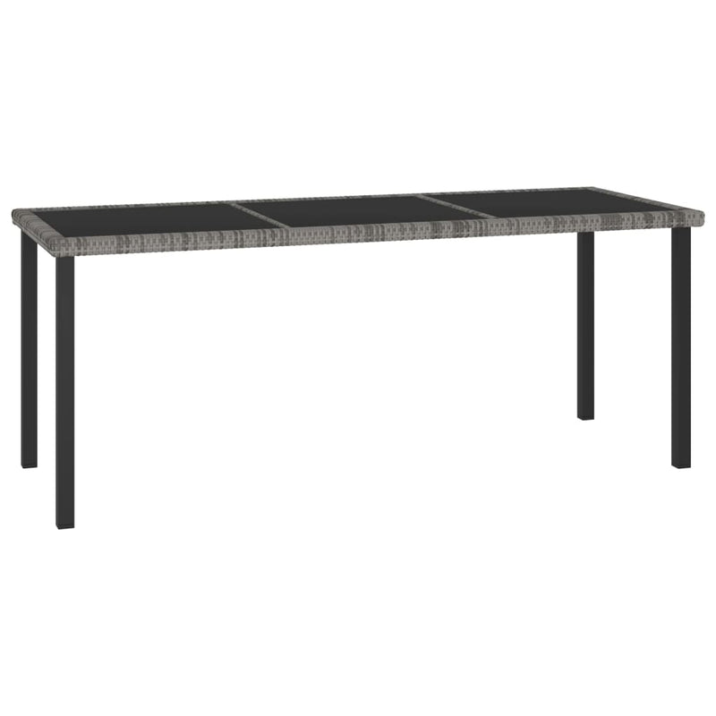 Tuintafel 180x70x73 cm poly rattan grijs MeubelReus