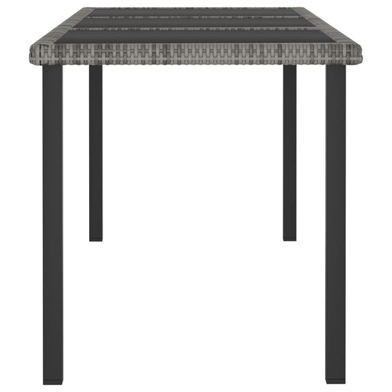Tuintafel 180x70x73 cm poly rattan grijs MeubelReus