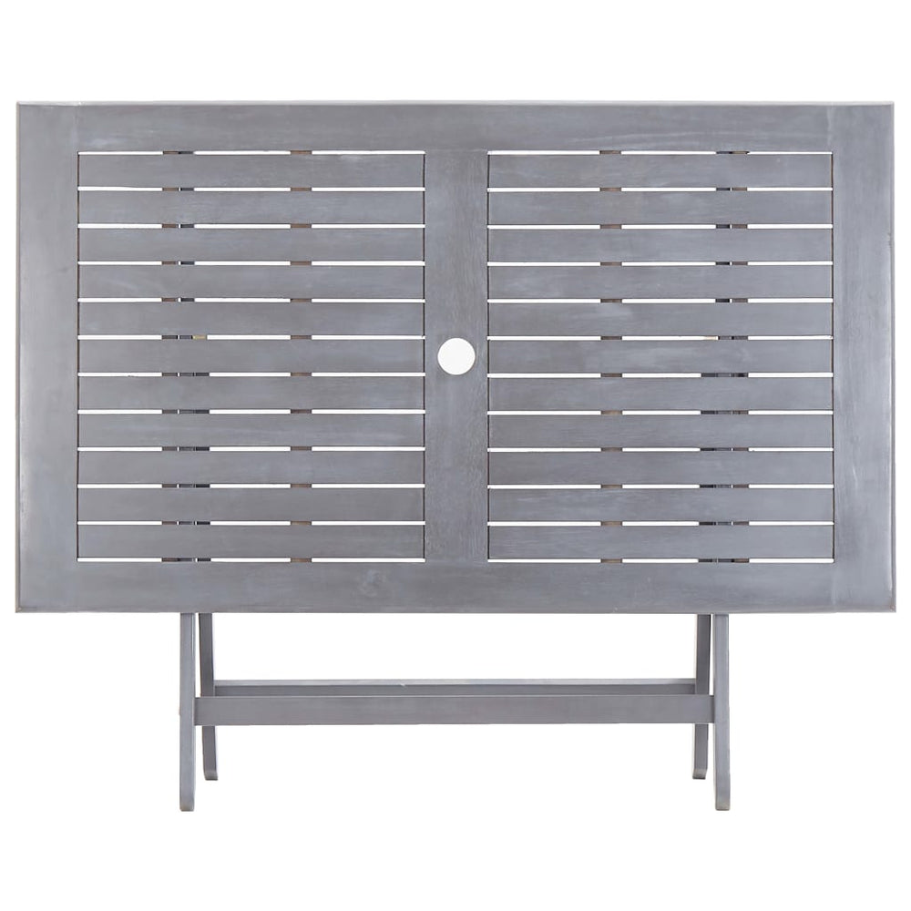 7-delige Tuinset massief acaciahout grijs MeubelReus