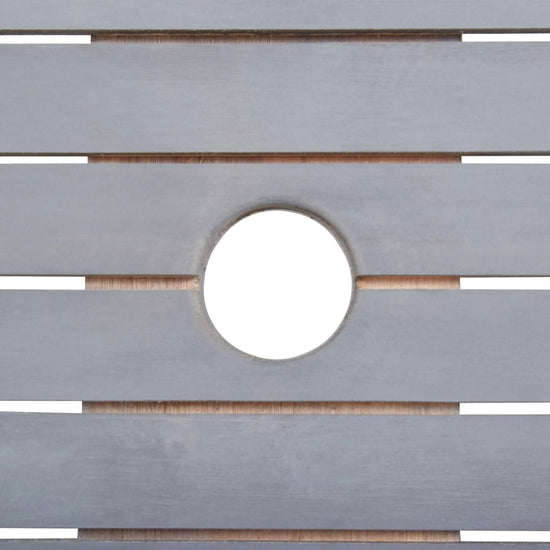 7-delige Tuinset massief acaciahout grijs MeubelReus