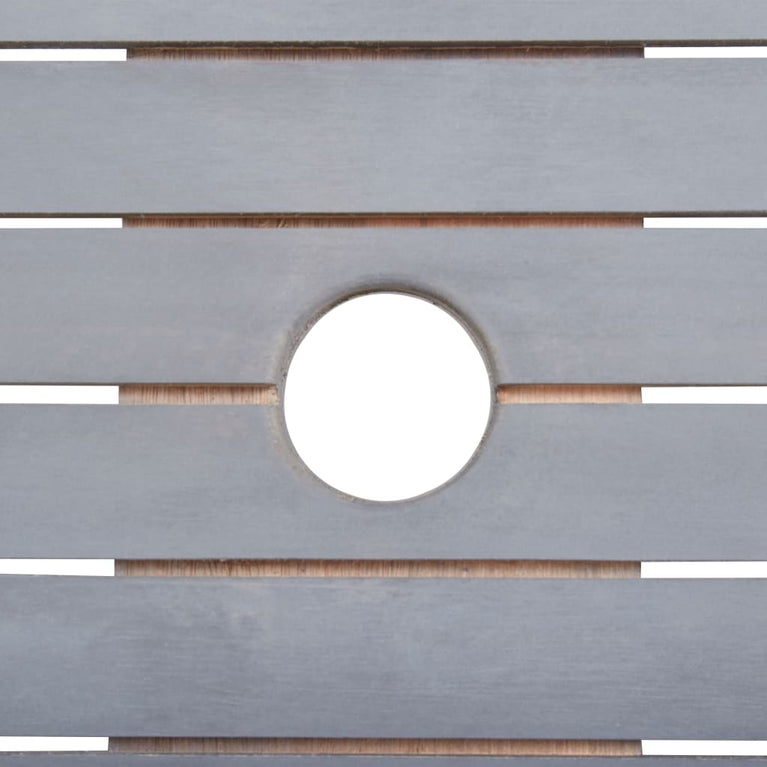 9-delige Tuinset massief acaciahout grijs MeubelReus