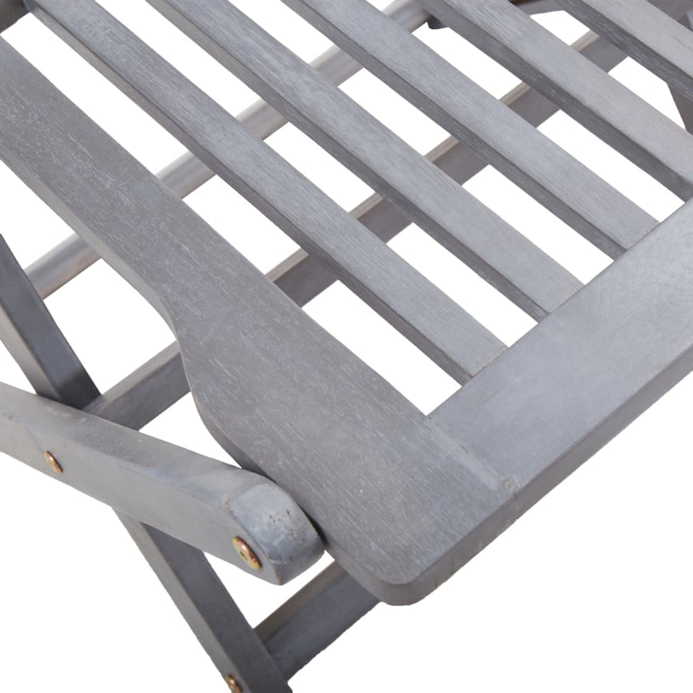 9-delige Tuinset massief acaciahout grijs MeubelReus