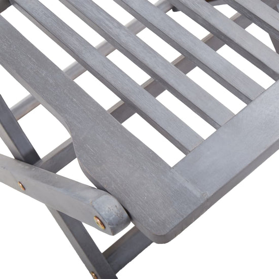 9-delige Tuinset massief acaciahout grijs MeubelReus