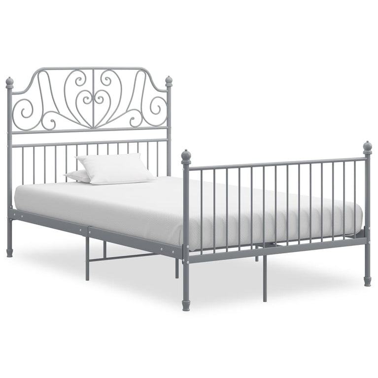 Bedframe metaal grijs 120x200 cm