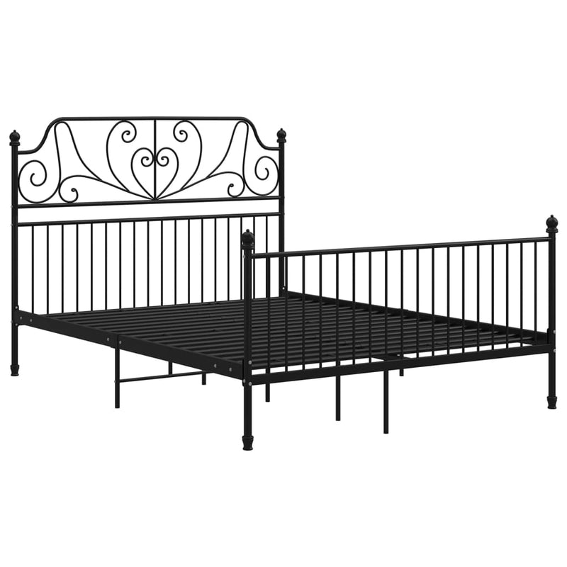 Bedframe metaal zwart 160x200 cm