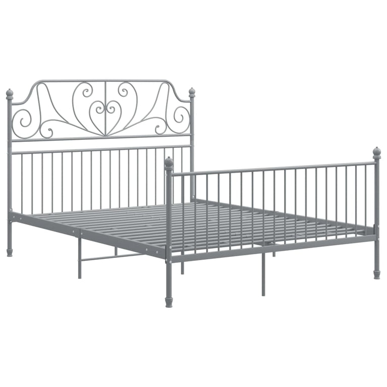 Bedframe metaal grijs 160x200 cm