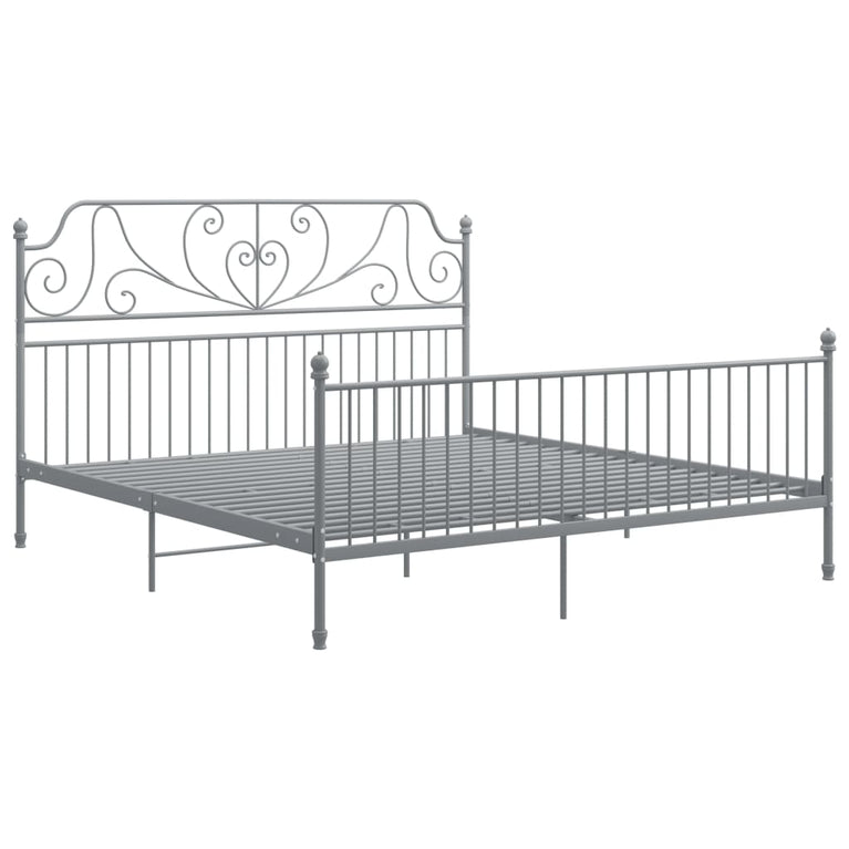 Bedframe metaal grijs 180x200 cm