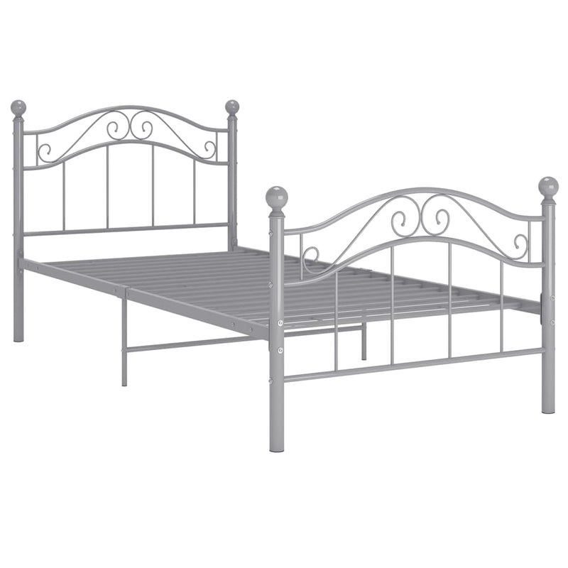 Bedframe metaal grijs 100x200 cm
