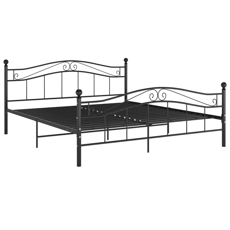 Bedframe metaal zwart 160x200 cm