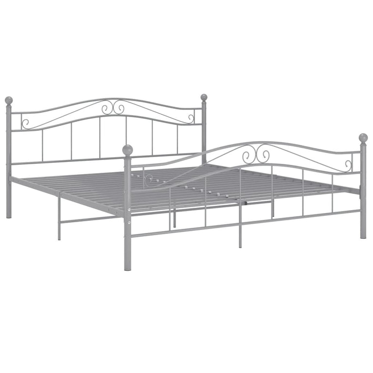 Bedframe metaal grijs 160x200 cm