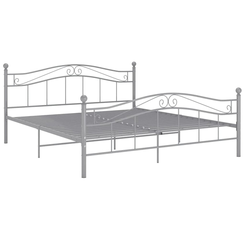 Bedframe metaal grijs 160x200 cm