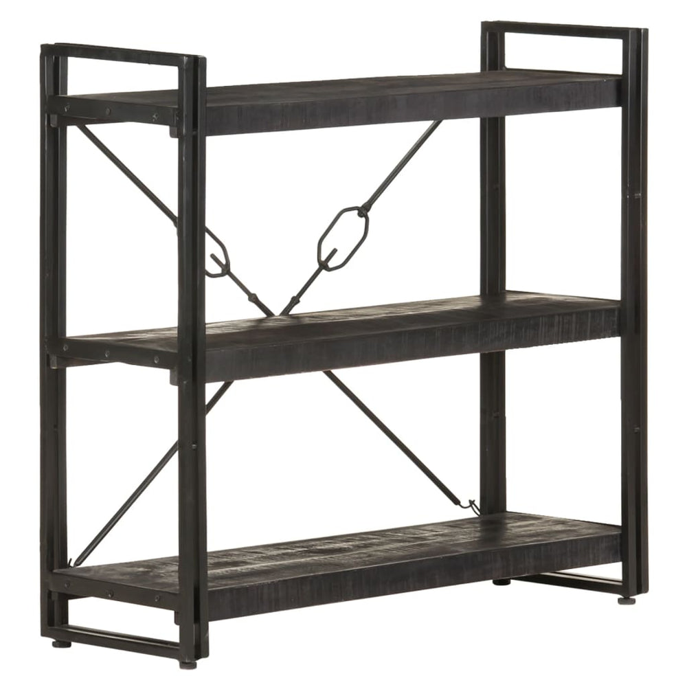 Boekenkast met 3 schappen 90x30x80 cm massief mangohout MeubelReus