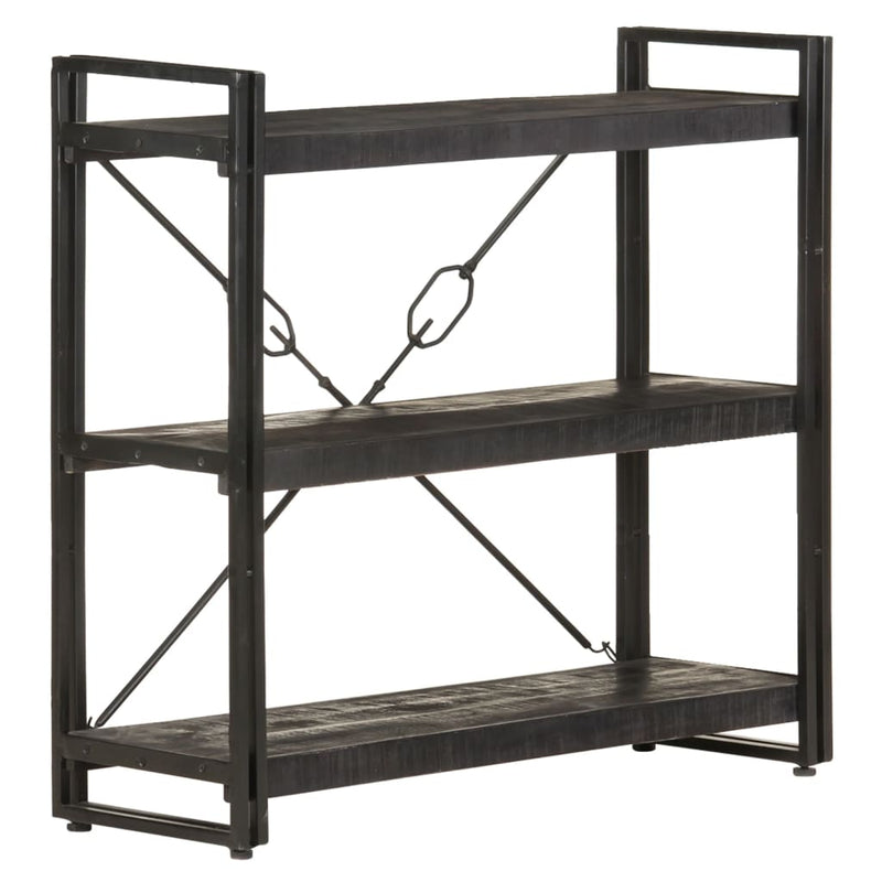 Boekenkast met 3 schappen 90x30x80 cm massief mangohout MeubelReus