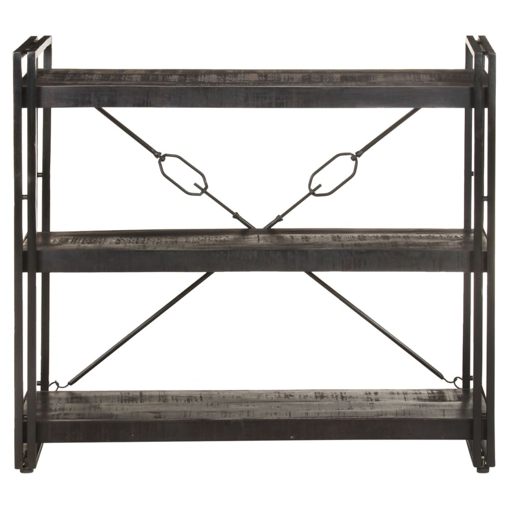 Boekenkast met 3 schappen 90x30x80 cm massief mangohout MeubelReus