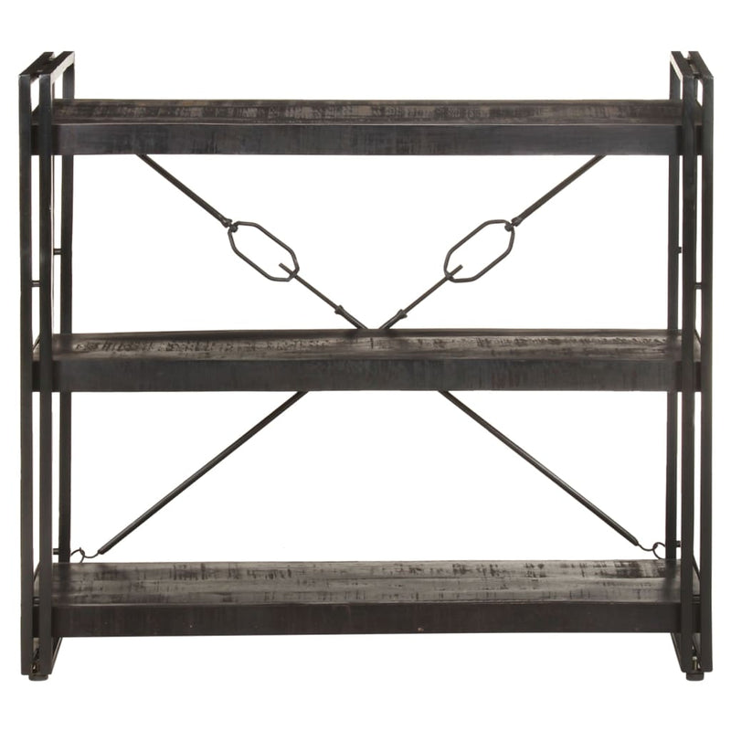 Boekenkast met 3 schappen 90x30x80 cm massief mangohout MeubelReus