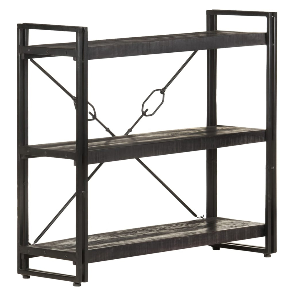 Boekenkast met 3 schappen 90x30x80 cm massief mangohout MeubelReus