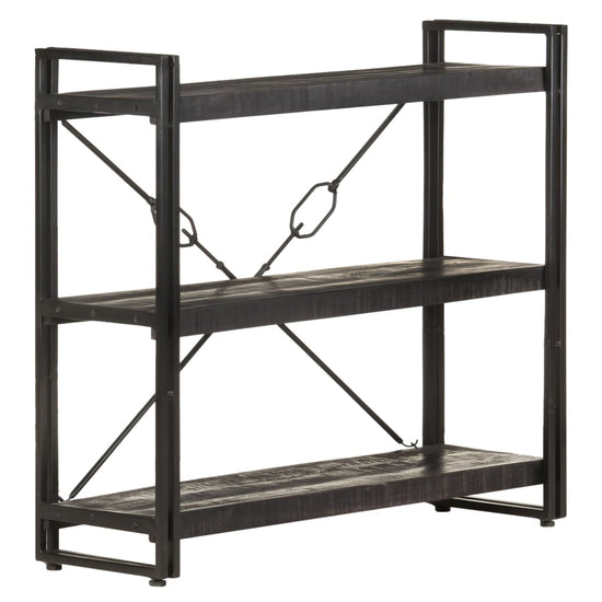 Boekenkast met 3 schappen 90x30x80 cm massief mangohout MeubelReus