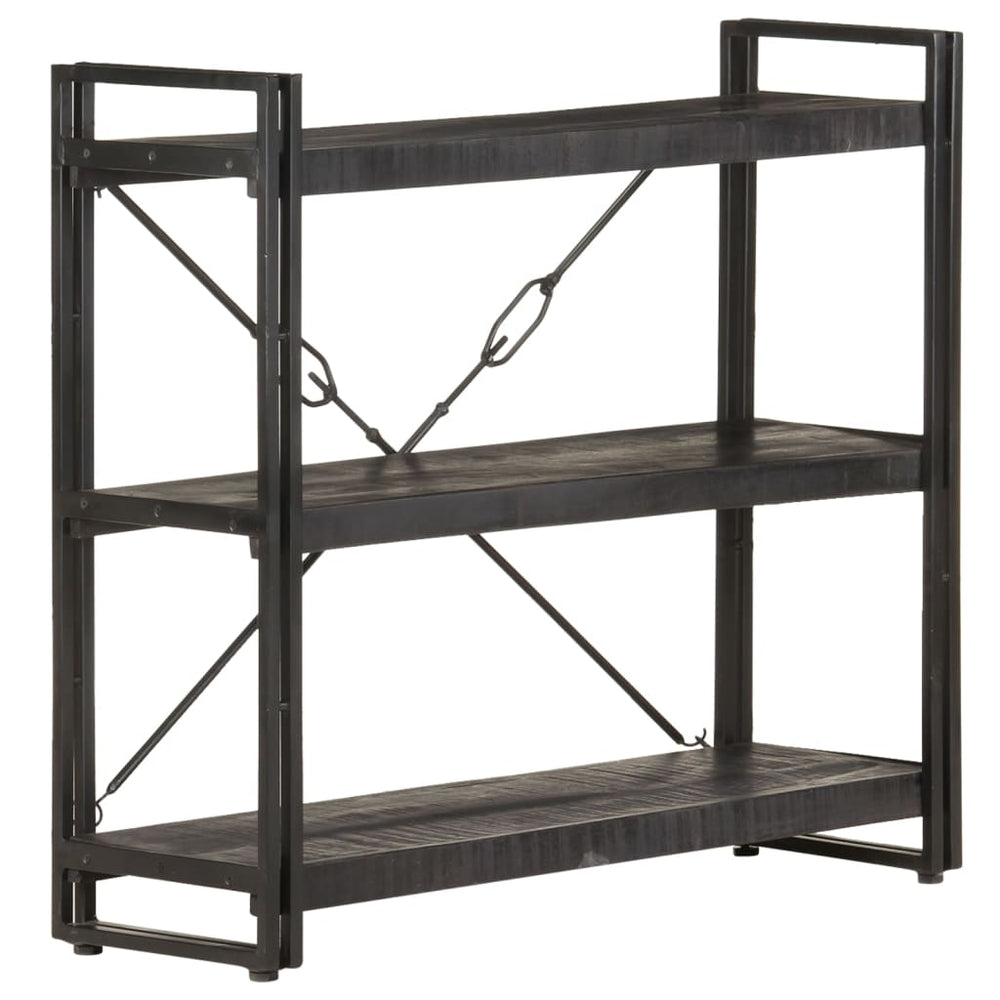 Boekenkast met 3 schappen 90x30x80 cm massief mangohout MeubelReus