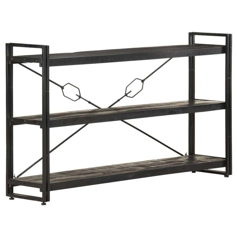 Boekenkast met 3 schappen 140x30x80 cm massief mangohout MeubelReus