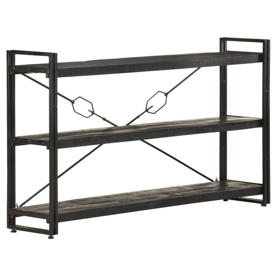 Boekenkast met 3 schappen 140x30x80 cm massief mangohout MeubelReus