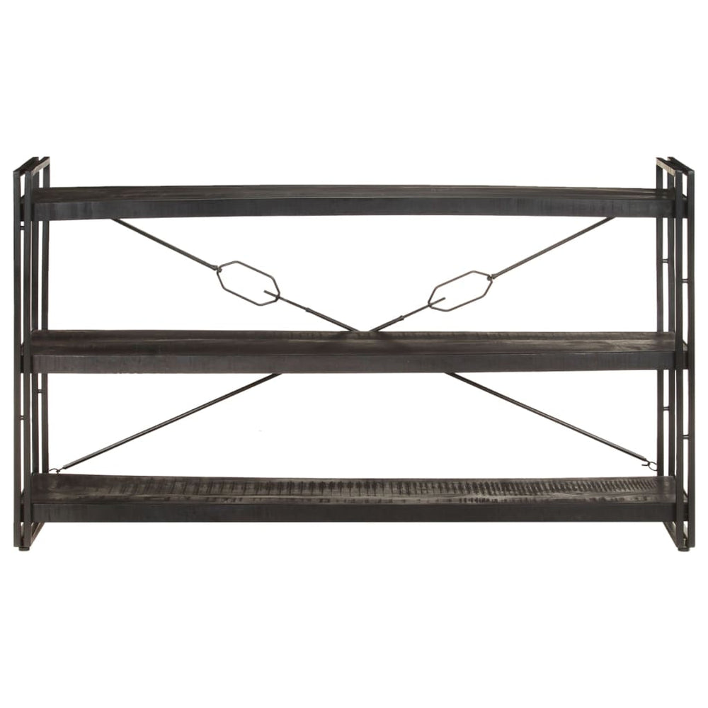 Boekenkast met 3 schappen 140x30x80 cm massief mangohout MeubelReus
