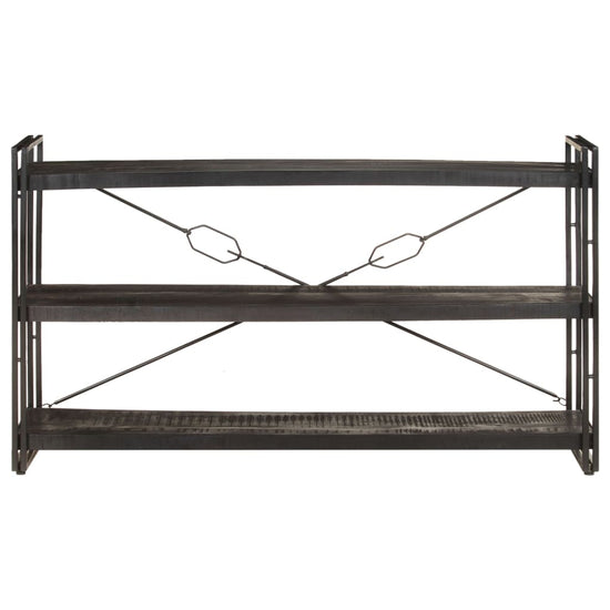 Boekenkast met 3 schappen 140x30x80 cm massief mangohout MeubelReus