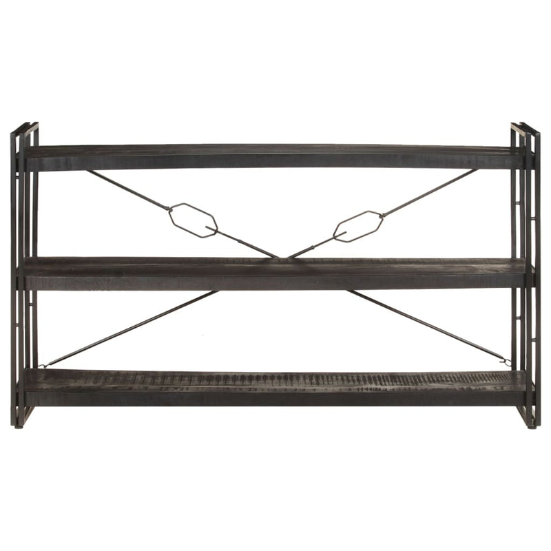 Boekenkast met 3 schappen 140x30x80 cm massief mangohout MeubelReus