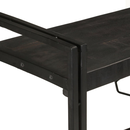 Boekenkast met 3 schappen 140x30x80 cm massief mangohout MeubelReus