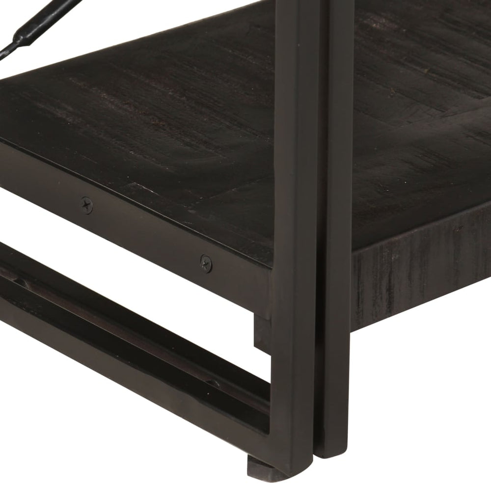 Boekenkast met 3 schappen 140x30x80 cm massief mangohout MeubelReus