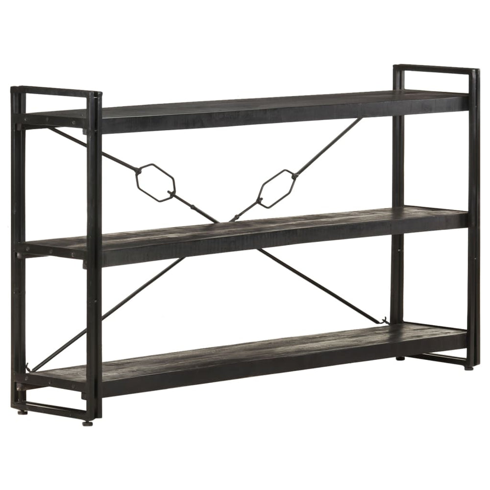 Boekenkast met 3 schappen 140x30x80 cm massief mangohout MeubelReus