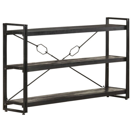 Boekenkast met 3 schappen 140x30x80 cm massief mangohout MeubelReus