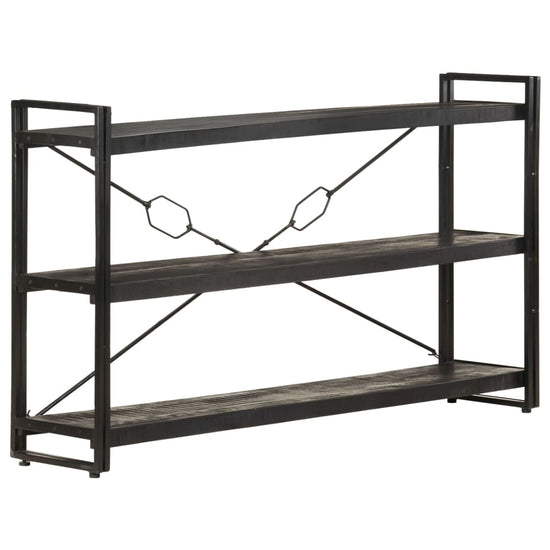 Boekenkast met 3 schappen 140x30x80 cm massief mangohout MeubelReus