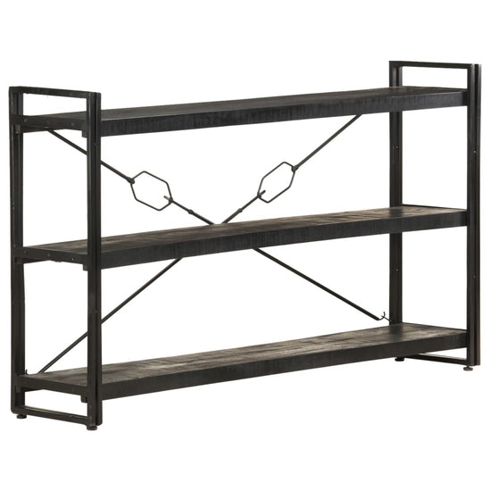 Boekenkast met 3 schappen 140x30x80 cm massief mangohout MeubelReus