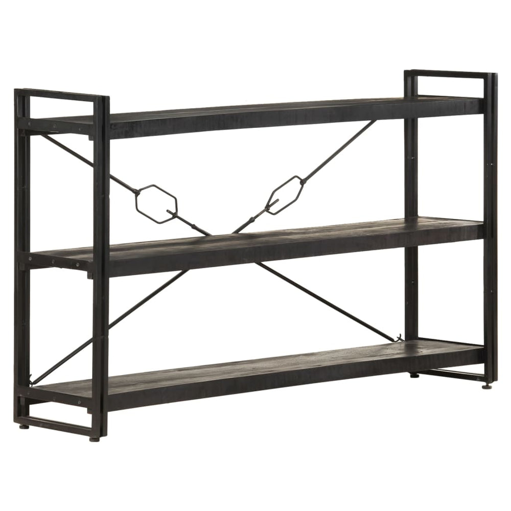 Boekenkast met 3 schappen 140x30x80 cm massief mangohout MeubelReus