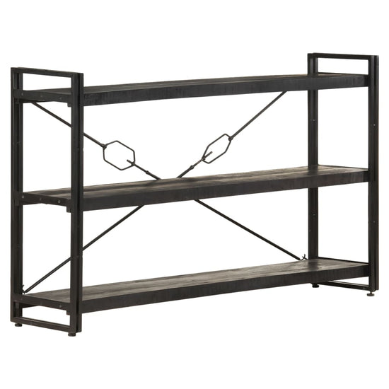 Boekenkast met 3 schappen 140x30x80 cm massief mangohout MeubelReus