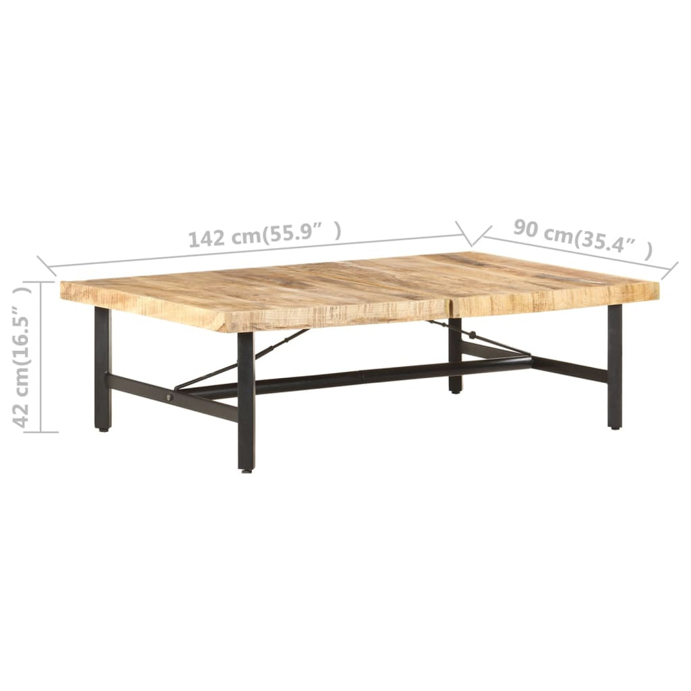 Salontafel 142x90x42 cm massief mangohout MeubelReus
