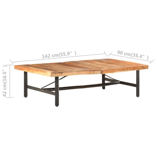 Salontafel 142x90x42 cm massief acaciahout MeubelReus
