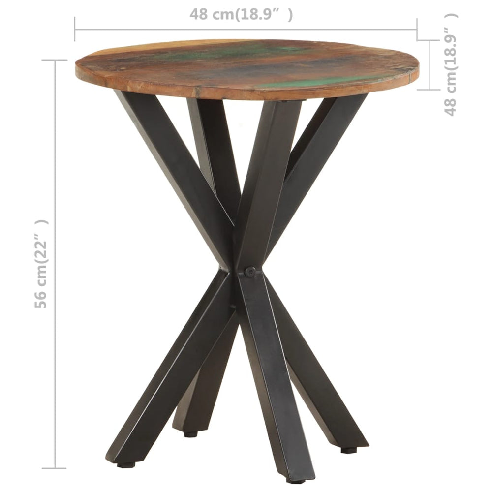 Bijzettafel 48x48x56 cm massief gerecycled hout MeubelReus
