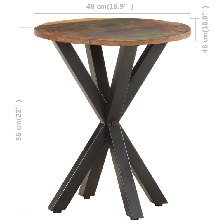 Bijzettafel 48x48x56 cm massief gerecycled hout MeubelReus