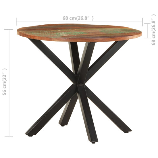 Bijzettafel 68x68x56 cm massief gerecycled hout MeubelReus