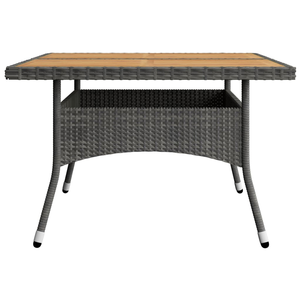 9-delige Tuinset poly rattan en acaciahout grijs MeubelReus