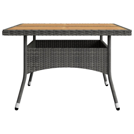 9-delige Tuinset poly rattan en acaciahout grijs MeubelReus