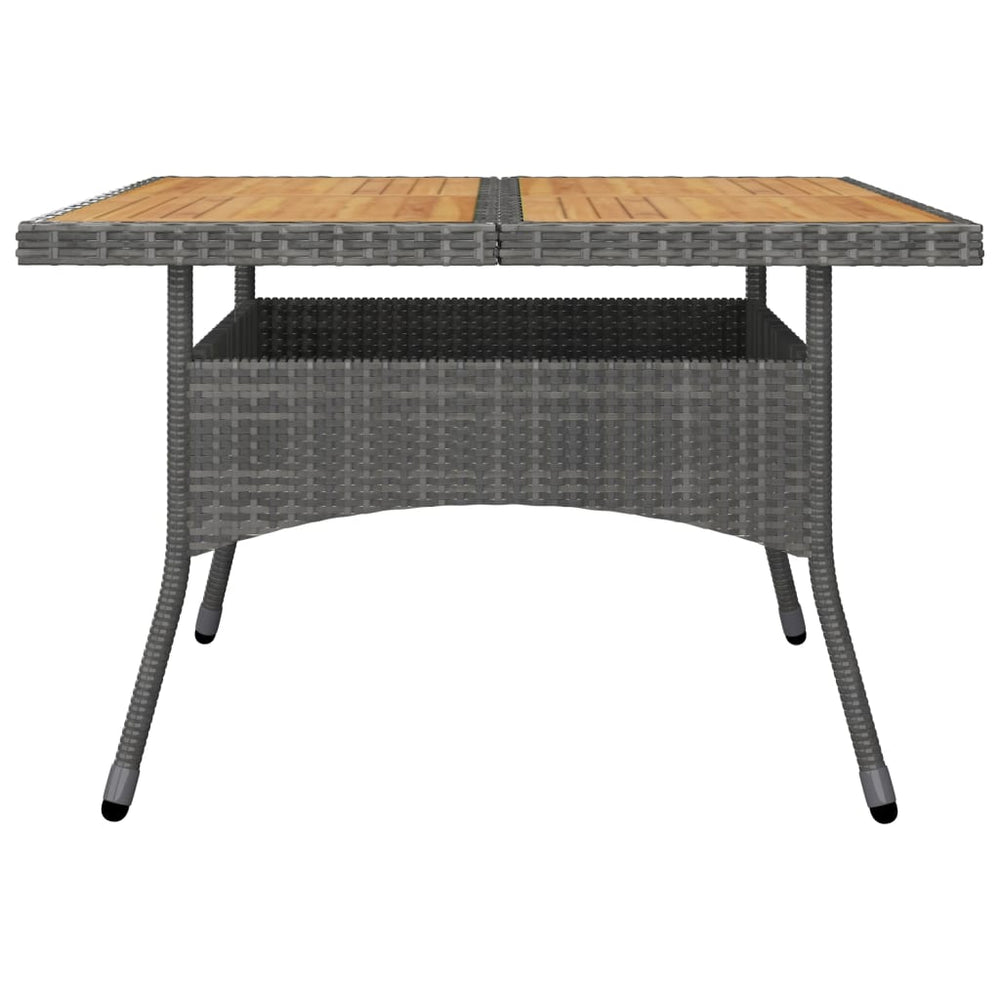 9-delige Tuinset poly rattan en acaciahout grijs MeubelReus