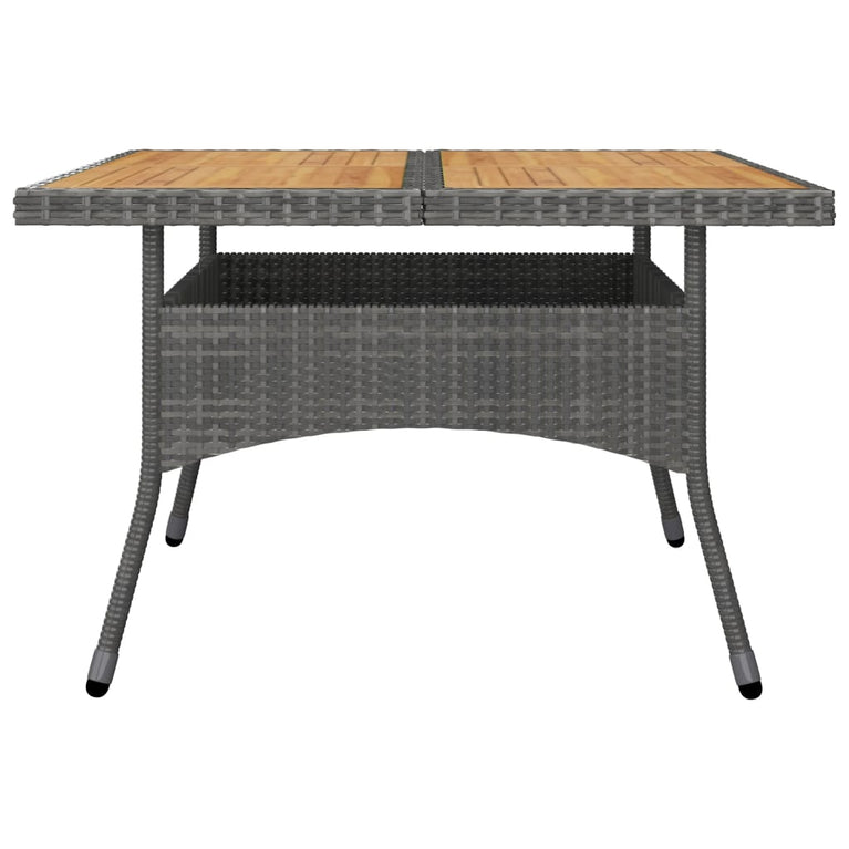 9-delige Tuinset poly rattan en acaciahout grijs MeubelReus