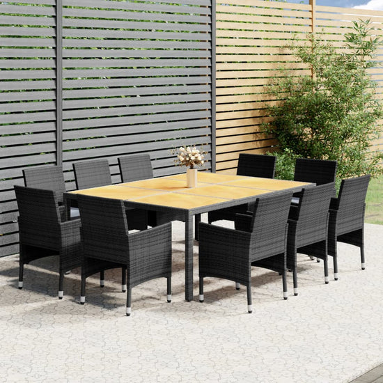 11-delige Tuinset poly rattan grijs MeubelReus