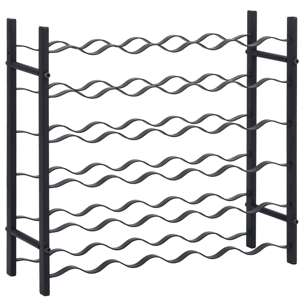 Wijnrek voor 36 flessen ijzer zwart MeubelReus