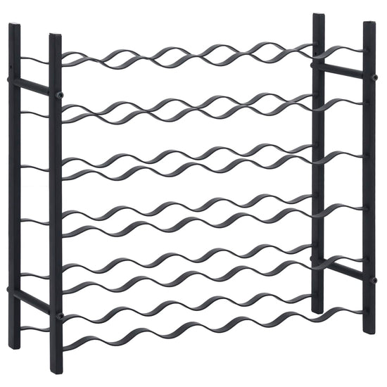 Wijnrek voor 36 flessen ijzer zwart MeubelReus