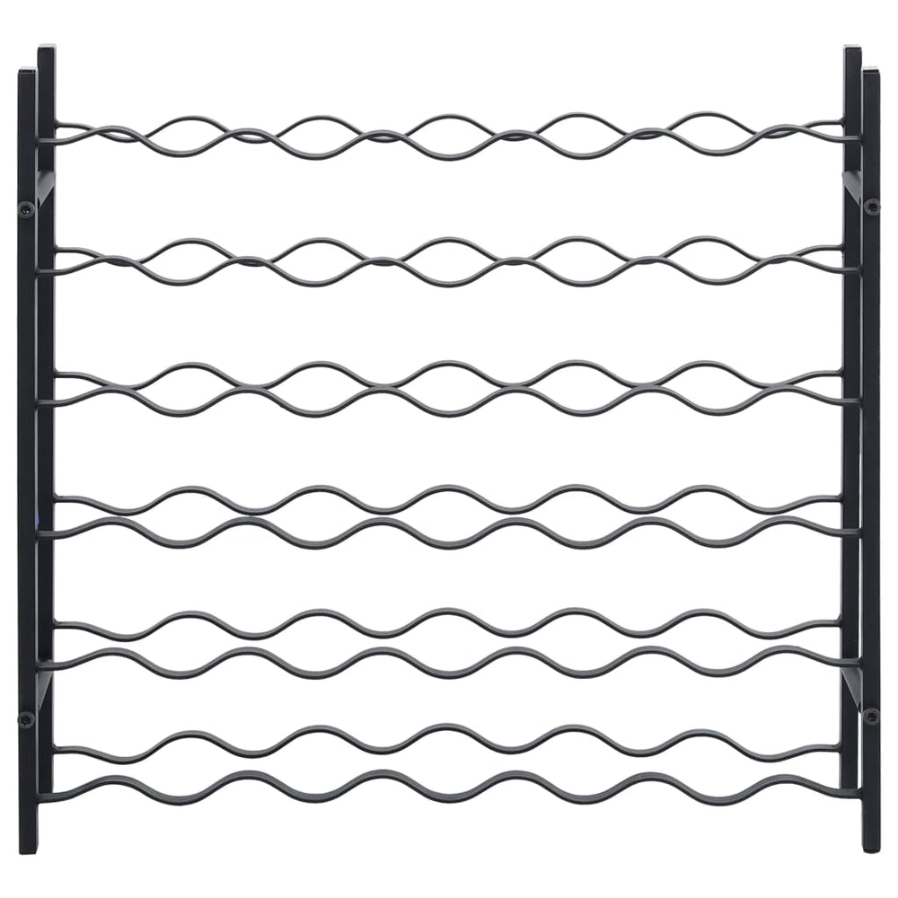 Wijnrek voor 36 flessen ijzer zwart MeubelReus